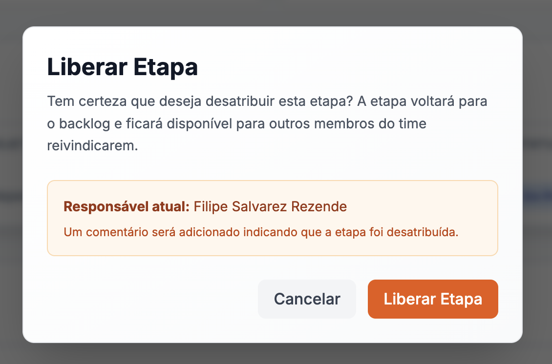 Liberar etapa.